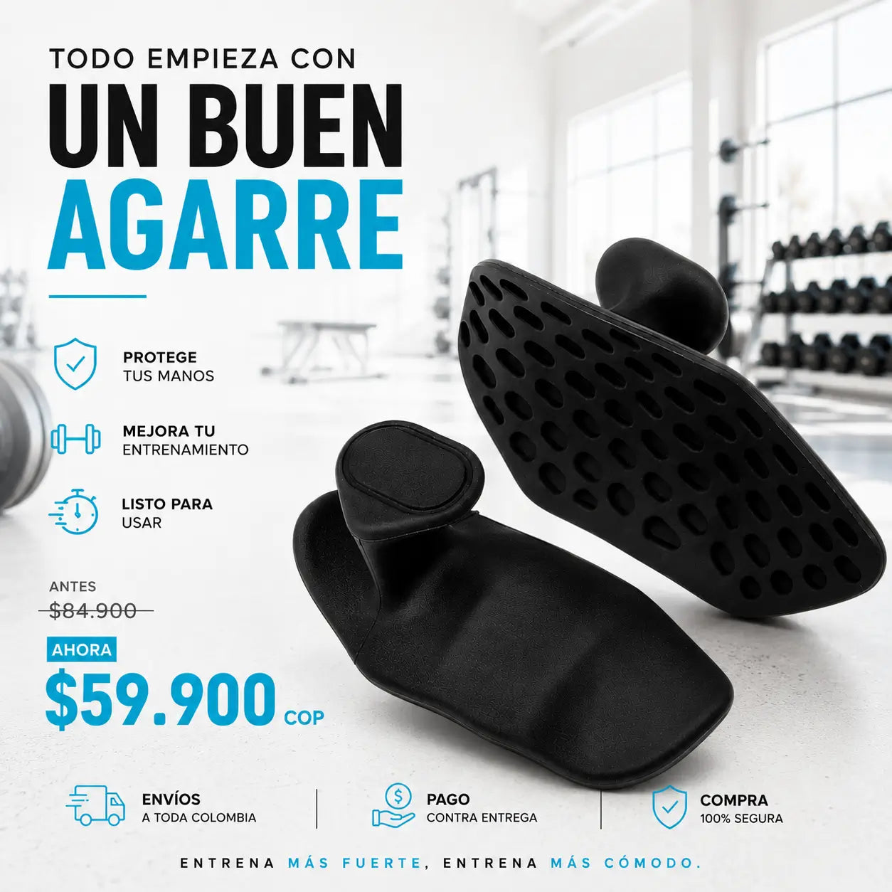 PowerGrip - Más agarre, menos manos adoloridas