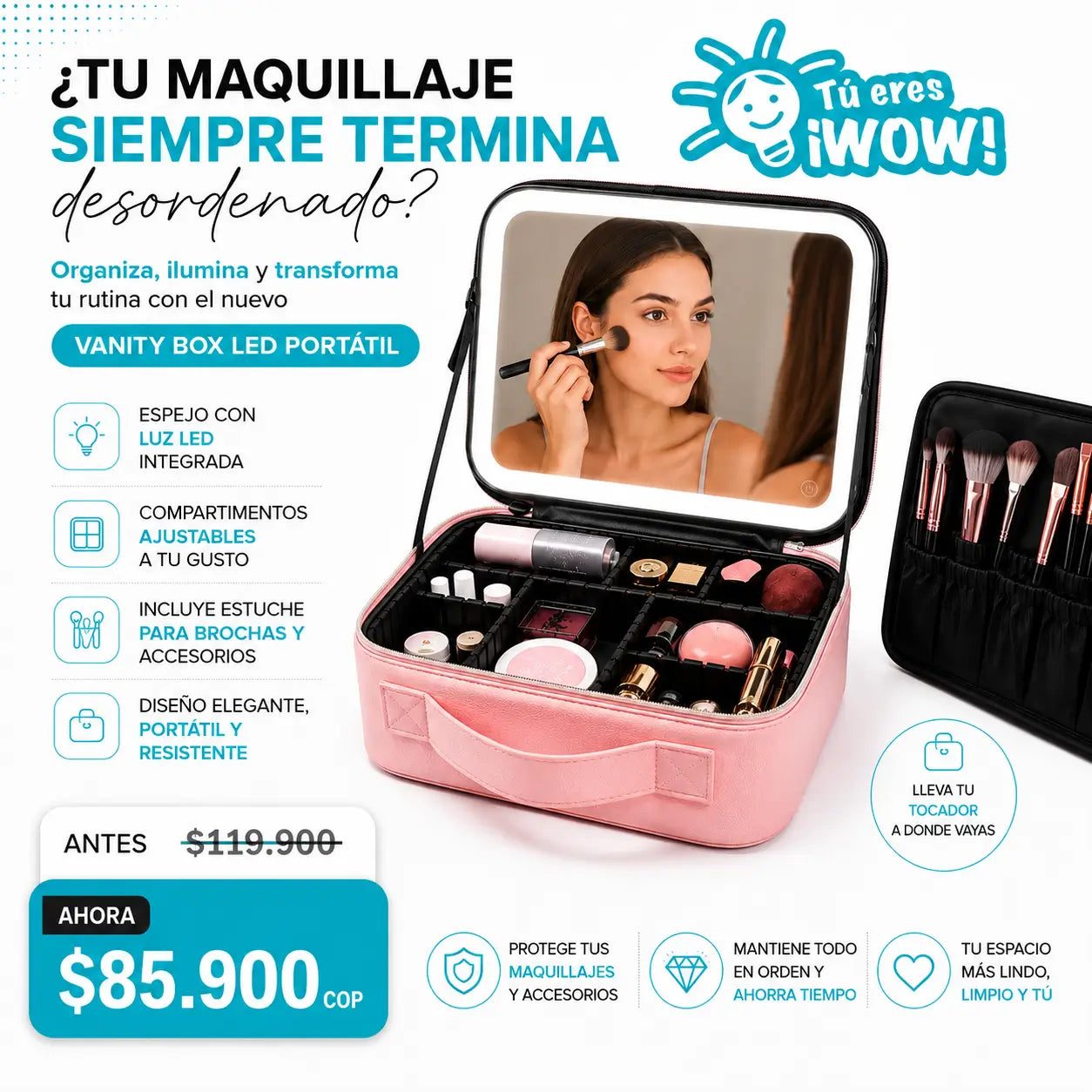 Vanity Box - Organiza, ilumina y transforma tu rutina en segundos