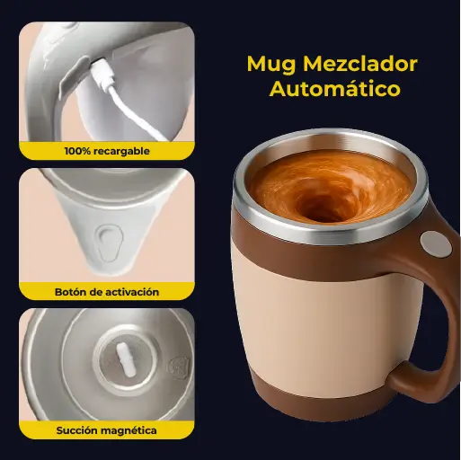 Mug Mezclador Recargable - Regálate un momento delicioso