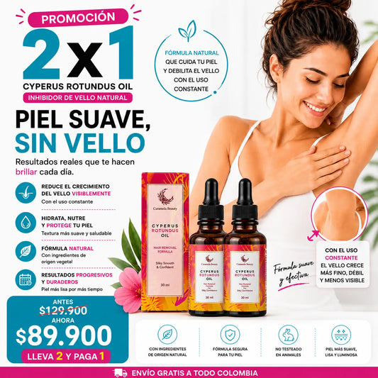 Cyperus Rotundus Oil - Una piel más suave con menos vello visible