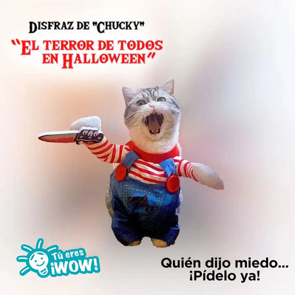 Disfraz para Mascotas "Chucky" - El terror de todos en Halloween 🐾