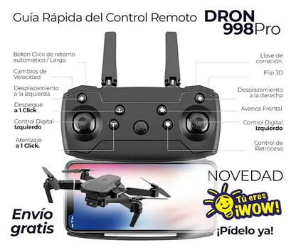 Dron 998 PRO - Perfecto para iniciar - Más funciones al mejor precio.
