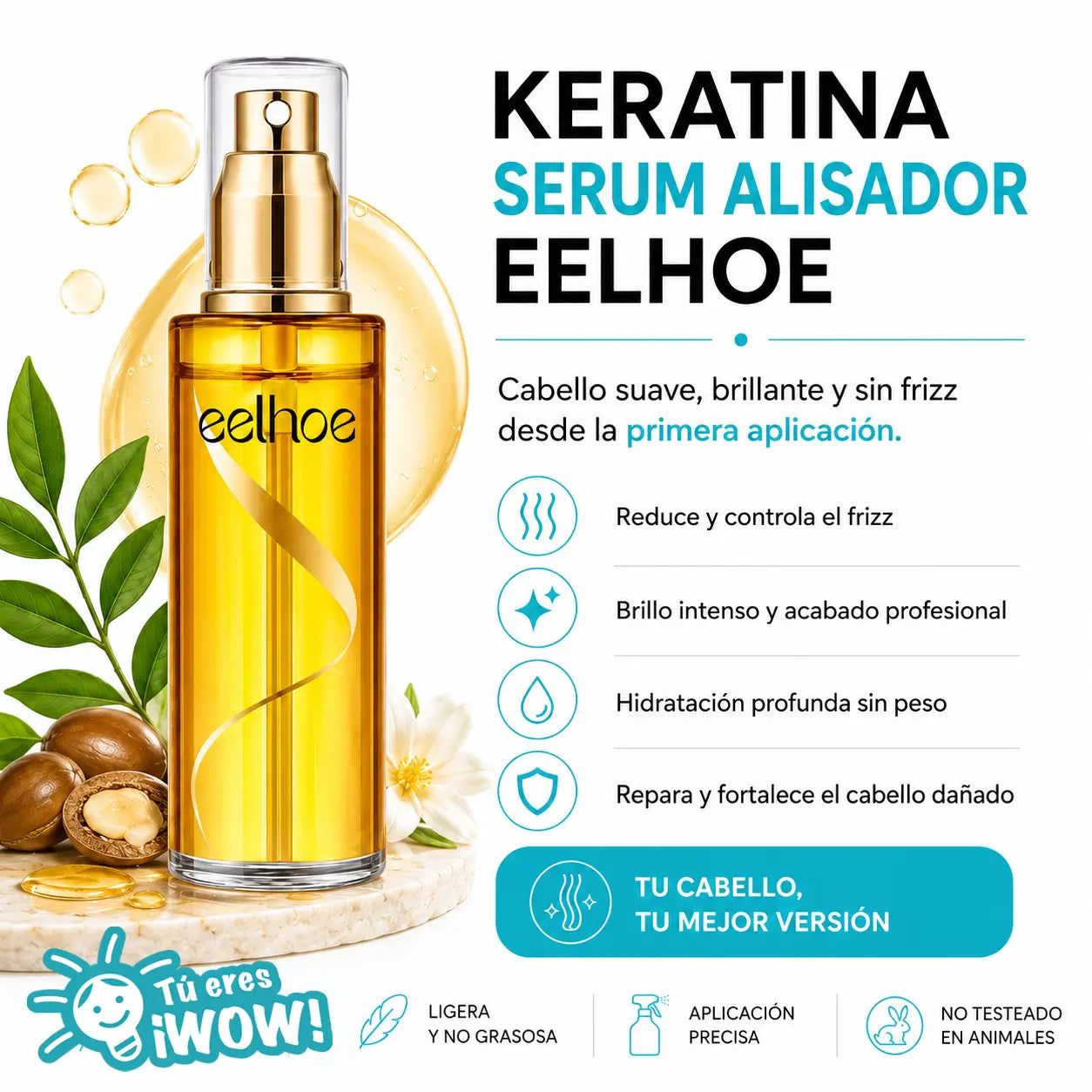 Keratina Serum Eelhoe - Adiós al Frizz