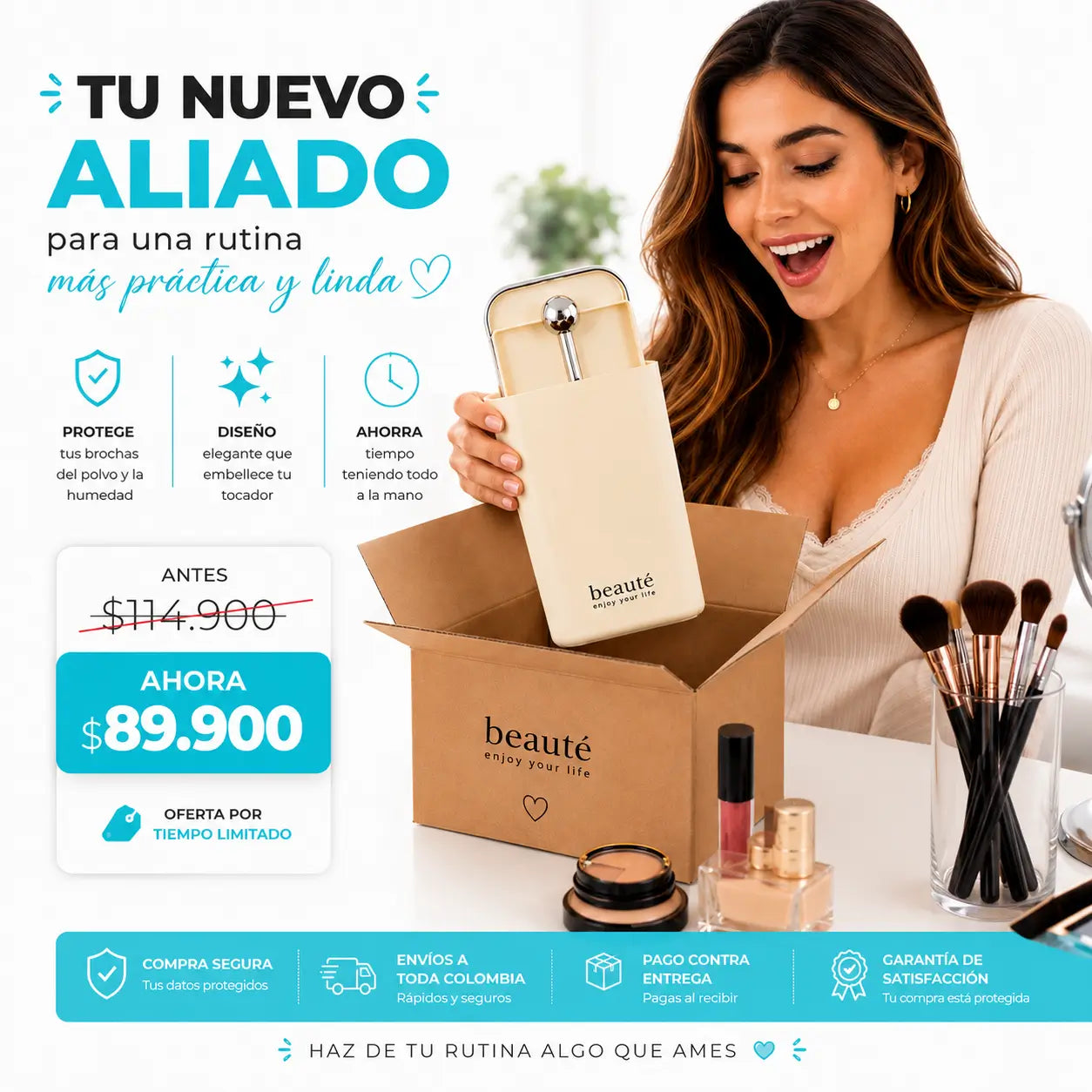 Makeup Organizer - Tus brochas siempre perfectas y a la mano