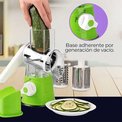 Rallador multifuncional 3 en 1 - ¡Corta, Rebana y Ralla como nunca antes fue posible!