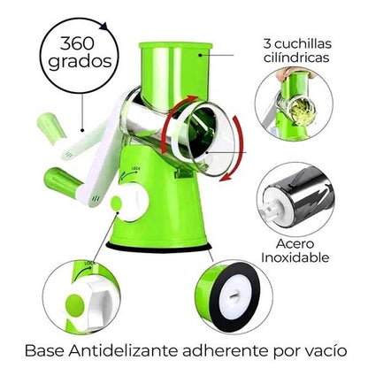 Rallador multifuncional 3 en 1 - ¡Corta, Rebana y Ralla como nunca antes fue posible!