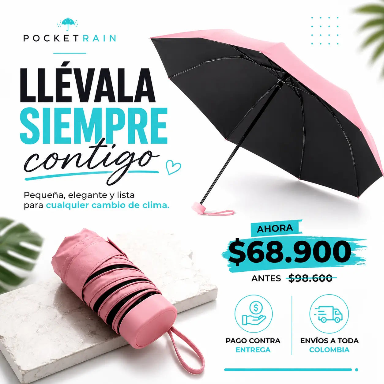 PocketRain - La Mini Sombrilla Tamaño Bolsillo