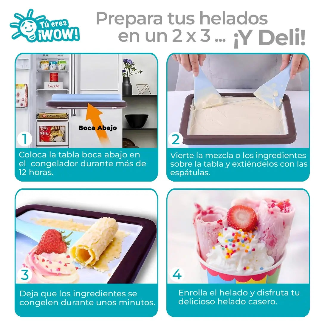 RollyFrost™ - Convierte cualquier ingrediente en rollos de helado