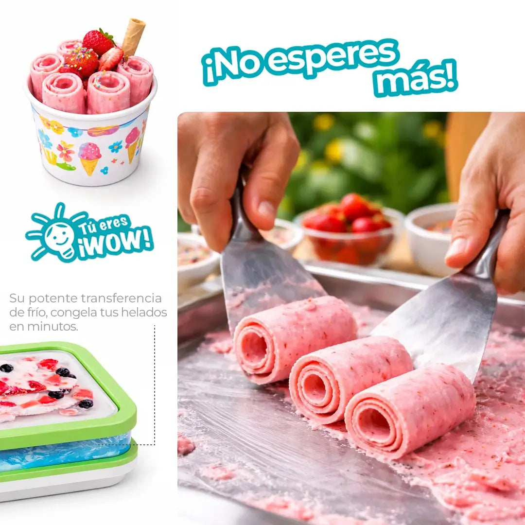 RollyFrost™ - Convierte cualquier ingrediente en rollos de helado
