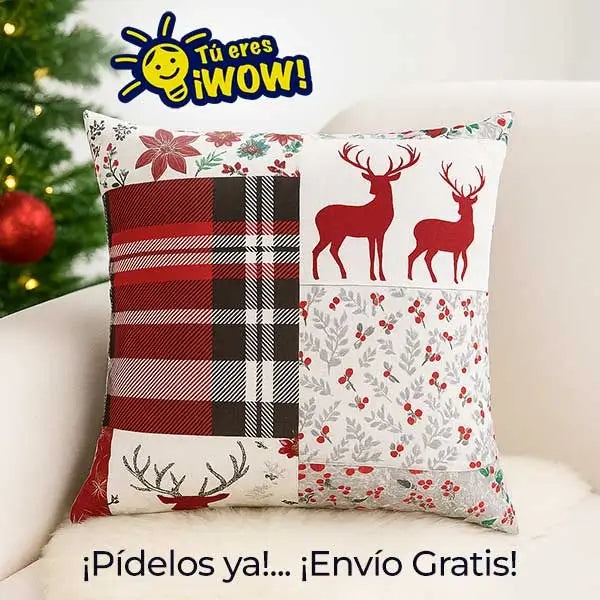 Set X5 Cojines de Navidad - Viste tu hogar de Navidad, como en EEUU.