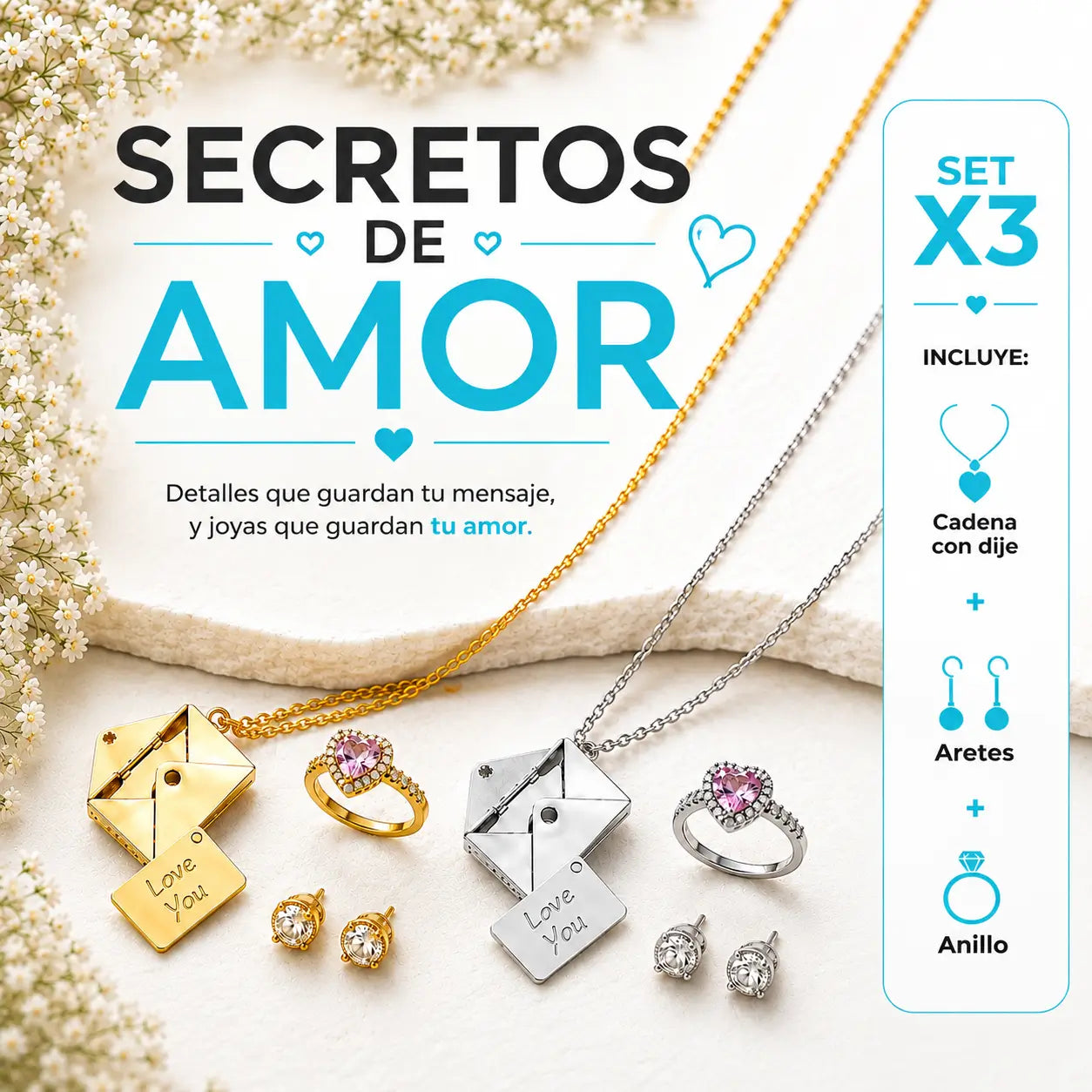 Set X3 Secretos de Amor - El Regalo Perfecto