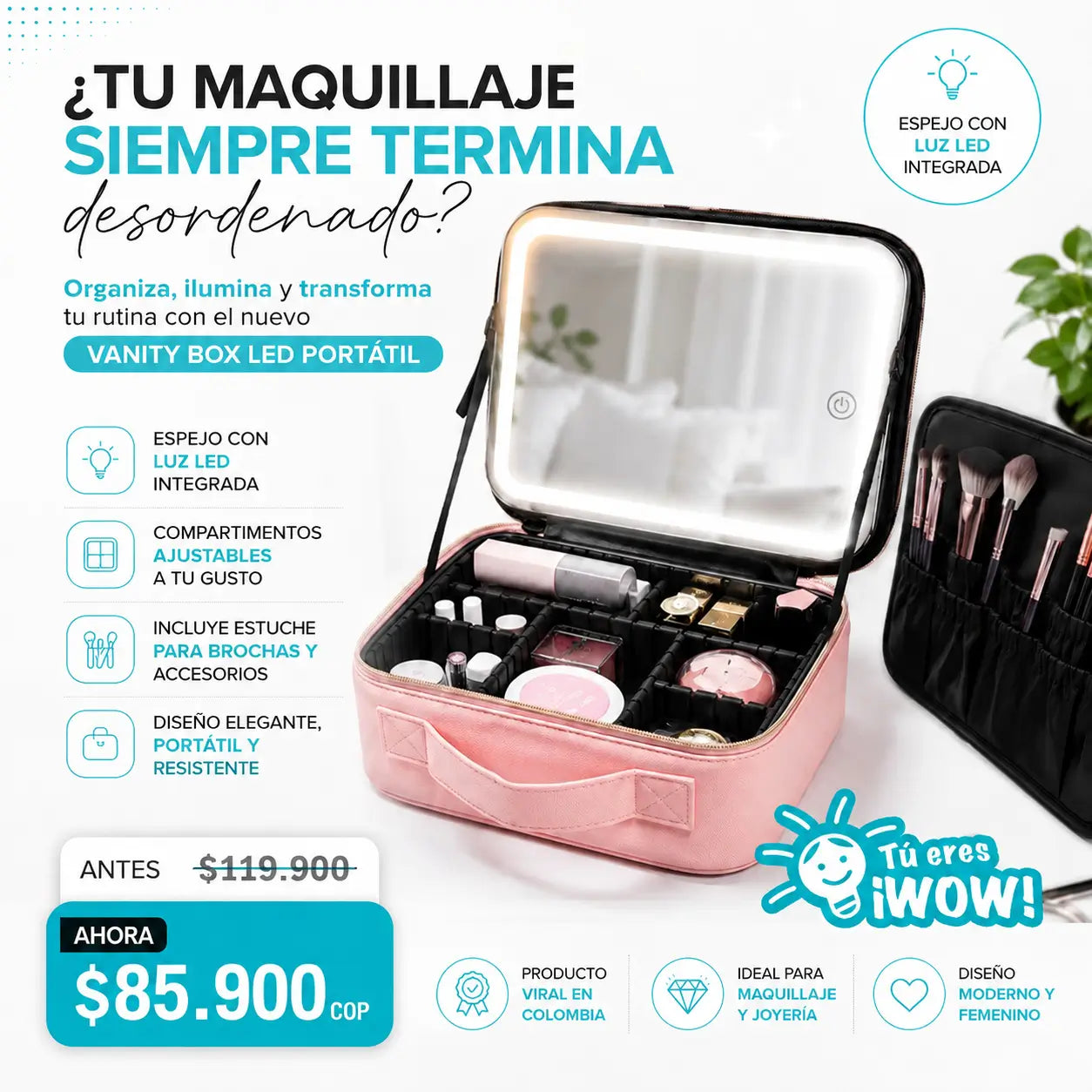 Vanity Box - Organiza, ilumina y transforma tu rutina en segundos