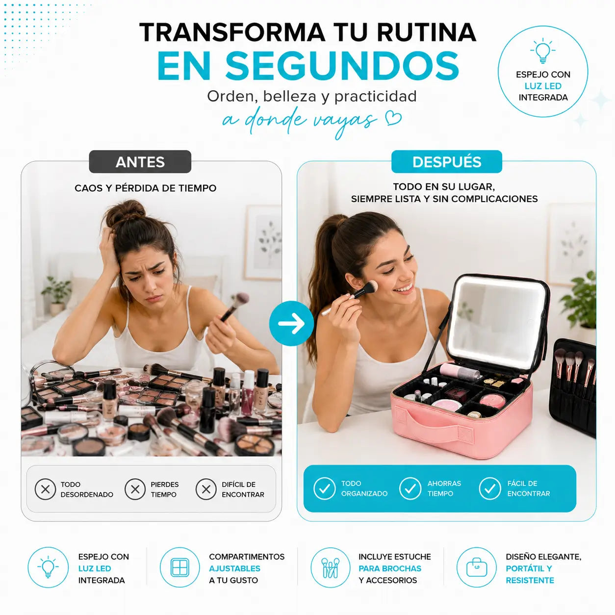 Vanity Box - Organiza, ilumina y transforma tu rutina en segundos