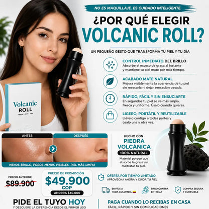 Volcanic Roll - Elimina el brillo y luce un rostro más limpio al instante
