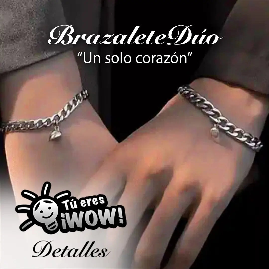 Brazalete Dúo. 2 almas, 1 solo corazón ❤️ El amor es el imán que une a tu pareja