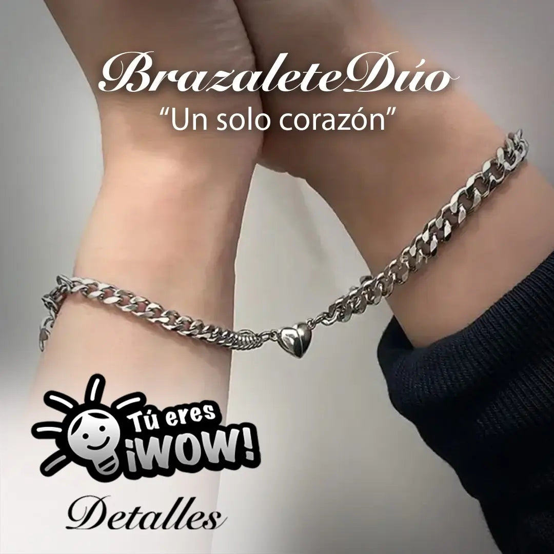 Brazalete Dúo. 2 almas, 1 solo corazón ❤️ El amor es el imán que une a tu pareja
