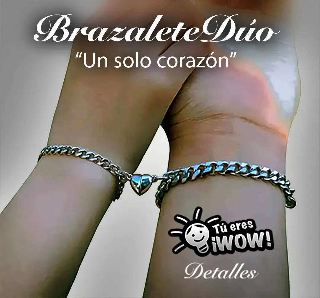 Brazalete Dúo. 2 almas, 1 solo corazón ❤️ El amor es el imán que une a tu pareja