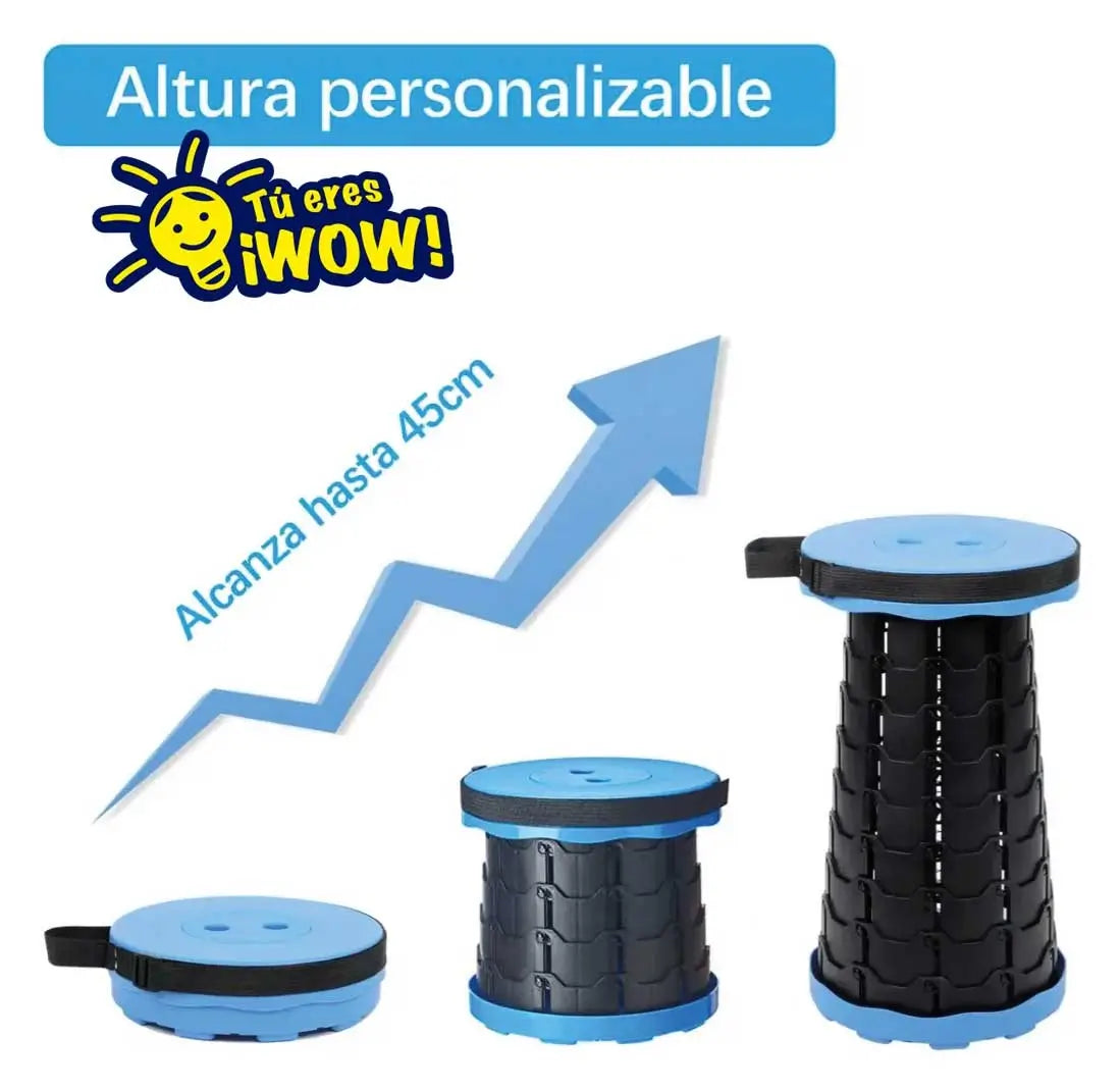 Silla Expandible Portátil - ¿Filas de espera? ¿Eventos? ¿Paseos? Lleva la comodidad contigo.