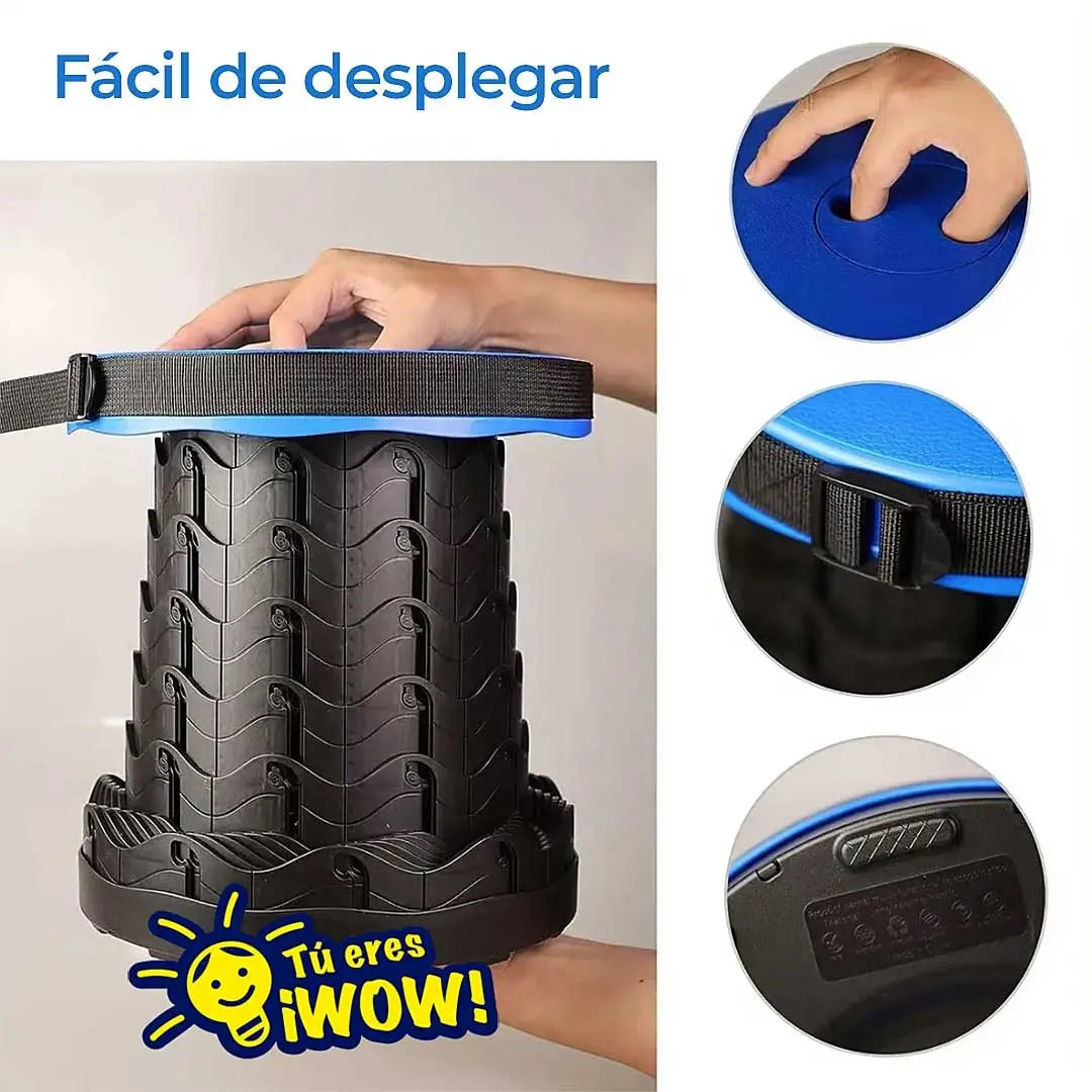 Silla Expandible Portátil - ¿Filas de espera? ¿Eventos? ¿Paseos? Lleva la comodidad contigo.