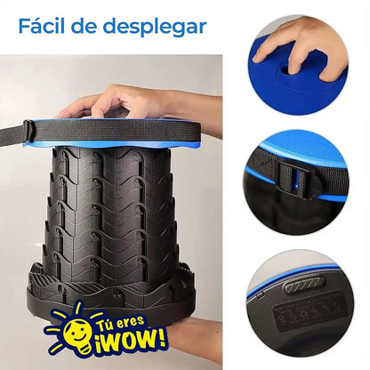 Silla Expandible Portátil - ¿Filas de espera? ¿Eventos? ¿Paseos? Lleva la comodidad contigo.