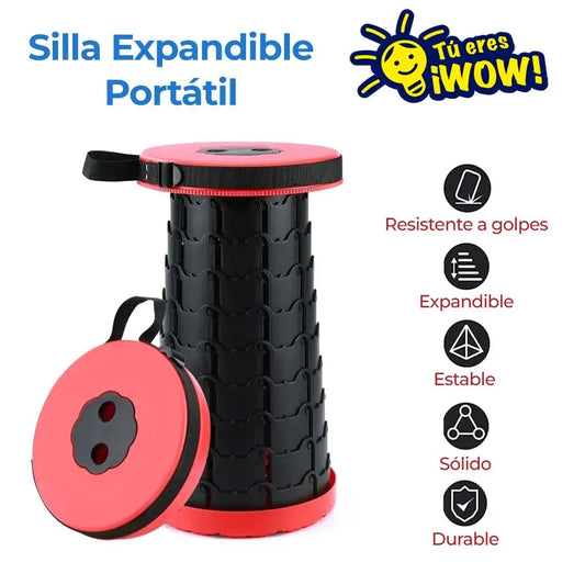 Silla Expandible Portátil - ¿Filas de espera? ¿Eventos? ¿Paseos? Lleva la comodidad contigo.