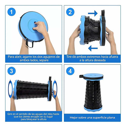 Silla Expandible Portátil - ¿Filas de espera? ¿Eventos? ¿Paseos? Lleva la comodidad contigo.