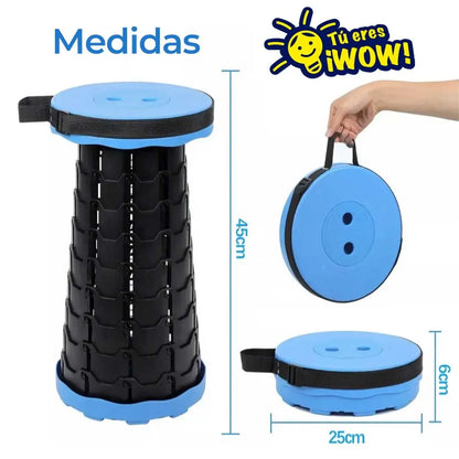 Silla Expandible Portátil - ¿Filas de espera? ¿Eventos? ¿Paseos? Lleva la comodidad contigo.